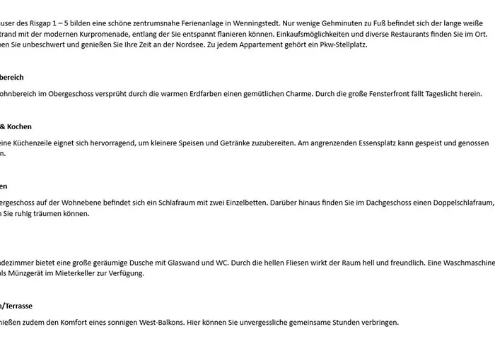 Risgap 3 B, App 18 Apartamento Wenningstedt-Braderup